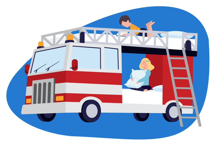 lit camion pompier enfant